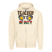 Sandshell teacher of duty Zipper Hoodie - CowhideDigitalArt