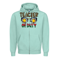 Teacher Of Duty Zipper Hoodie | Teevron