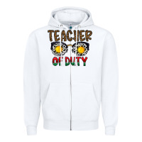 White teacher of duty Zipper Hoodie - CowhideDigitalArt