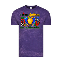 Cloud Purple im an autism dad whats your superpower Vintage Tee - Zillion Design Studio
