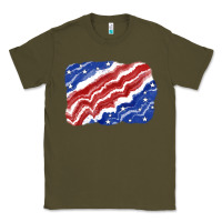 Army Green Patriotic tie dye background 4th of july Classic Tee - CowGirlArtShop