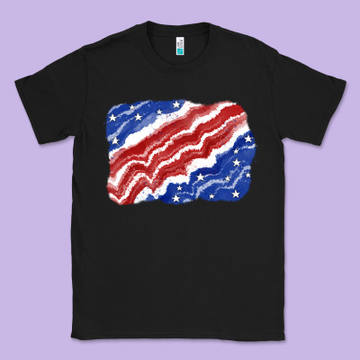 Patriotic Tie Dye Background 4th Of July Classic Tee Designed By Cowgirlartshop