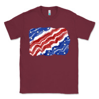 Burgundy Patriotic tie dye background 4th of july Classic Tee - CowGirlArtShop