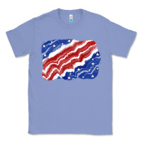 Colony Blue Patriotic tie dye background 4th of july Classic Tee - CowGirlArtShop