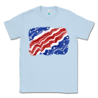 Dusty Blue Patriotic tie dye background 4th of july Classic Tee - CowGirlArtShop