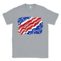 Heather Grey Patriotic tie dye background 4th of july Classic Tee - CowGirlArtShop