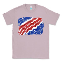 Lilac Patriotic tie dye background 4th of july Classic Tee - CowGirlArtShop