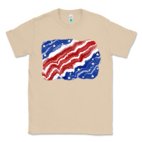 Mushroom Patriotic tie dye background 4th of july Classic Tee - CowGirlArtShop