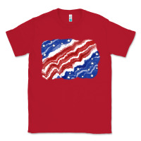 Red Patriotic tie dye background 4th of july Classic Tee - CowGirlArtShop