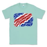 Seafoam Patriotic tie dye background 4th of july Classic Tee - CowGirlArtShop