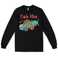 Black little miss second grade Long Sleeve Tee - RanaPortraitStore