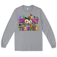 Heather Grey spooky teacher Long Sleeve Tee - AdoDesignShop
