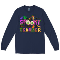 Navy spooky teacher Long Sleeve Tee - AdoDesignShop