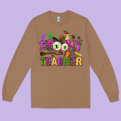 Spooky Teacher Long Sleeve Tee Designed By Adodesignshop
