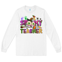 White spooky teacher Long Sleeve Tee - AdoDesignShop