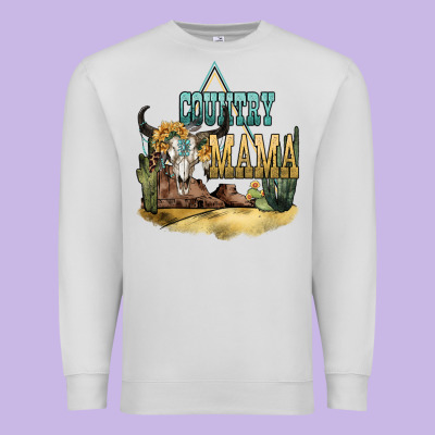 Country Mama Premium Sweatshirt Designed By Nancycooperartshop