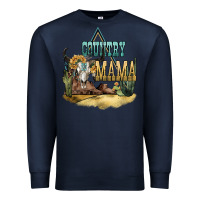 Navy country mama Premium Sweatshirt - NancyCooperArtShop