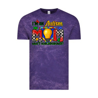 Cloud Purple i'm an autism mom what's your superpower Vintage Tee - Zillion Design Studio