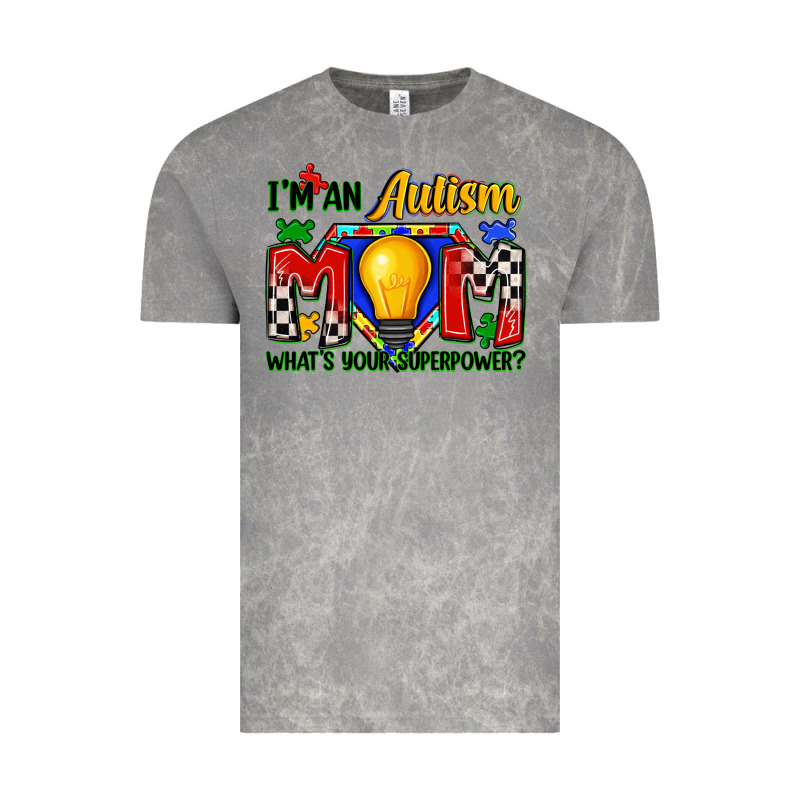 I'm An Autism Mom What's Your Superpower Vintage Tee by Zillion Design Studio | Teevron