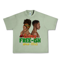 Oil Green living free ish since 1865 with afro black woman a Urban Heavy Tee - texasbilliewilder