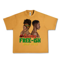 Peanut Butter living free ish since 1865 with afro black woman a Urban Heavy Tee - texasbilliewilder