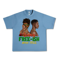 Pebble Blue living free ish since 1865 with afro black woman a Urban Heavy Tee - texasbilliewilder