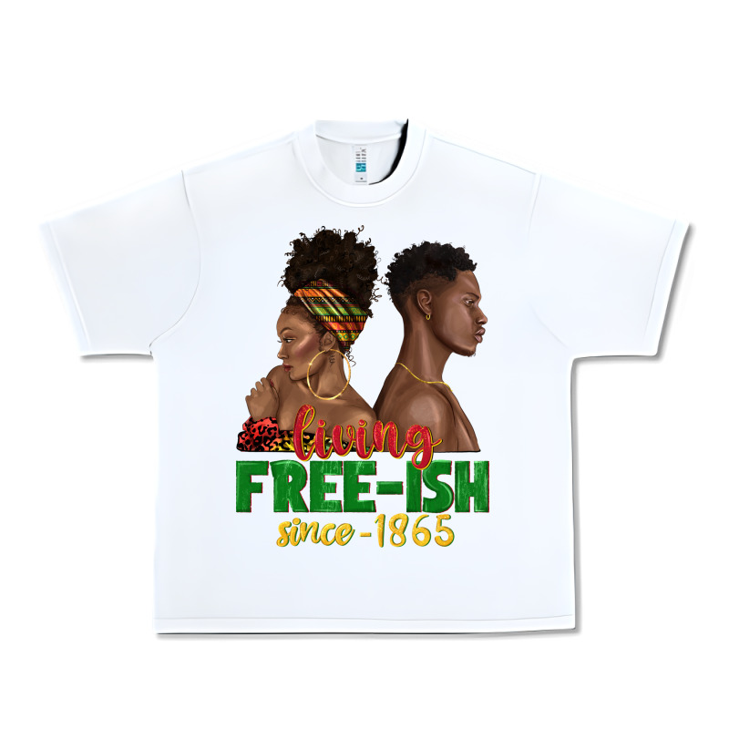 Living Free Ish Since 1865 With Afro Black Woman A Urban Heavy Tee by texasbilliewilder | Teevron