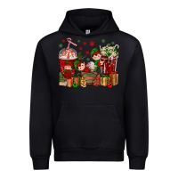 Black Elf Coffee Cups Christmas Urban Hoodie - BundleAndBundleShop