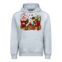 Heather Grey Elf Coffee Cups Christmas Urban Hoodie - BundleAndBundleShop