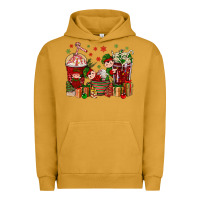 Pigment Peanut Butter Elf Coffee Cups Christmas Urban Hoodie - BundleAndBundleShop