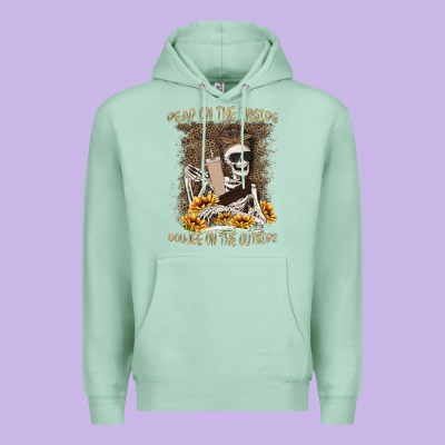 Dead Inside Boujee Outside Premium Hoodie Designed By Maliassmallbusiness