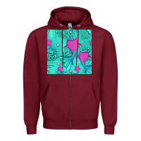 Burgundy mermaid tail seamless pattern Zipper Hoodie - HRA Design Shop