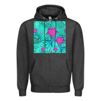 Charcoal Heather mermaid tail seamless pattern Zipper Hoodie - HRA Design Shop