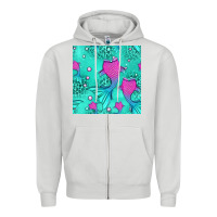 Dove Grey mermaid tail seamless pattern Zipper Hoodie - HRA Design Shop