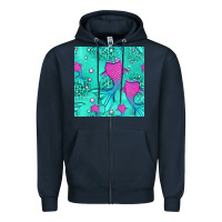 Navy mermaid tail seamless pattern Zipper Hoodie - HRA Design Shop