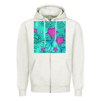 Oatmeal Heather mermaid tail seamless pattern Zipper Hoodie - HRA Design Shop