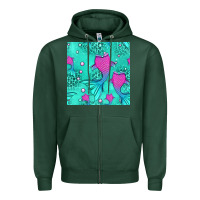 Mermaid Tail Seamless Pattern Zipper Hoodie | Teevron