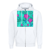 White mermaid tail seamless pattern Zipper Hoodie - HRA Design Shop