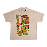 French Oak love juneteenth with fist Urban Heavy Tee - texasbilliewilder