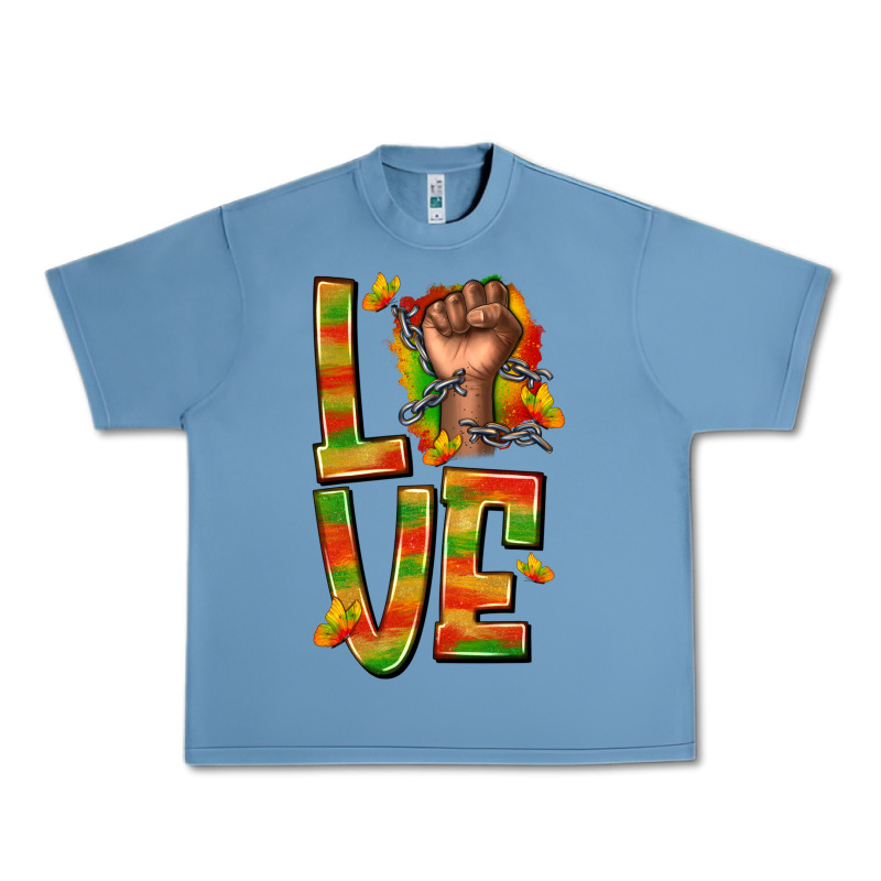 Love Juneteenth With Fist Urban Heavy Tee by texasbilliewilder | Teevron