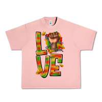 Salmon love juneteenth with fist Urban Heavy Tee - texasbilliewilder