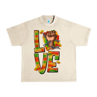 Sandshell love juneteenth with fist Urban Heavy Tee - texasbilliewilder