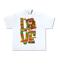 White love juneteenth with fist Urban Heavy Tee - texasbilliewilder