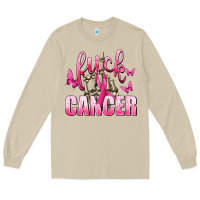 Mushroom Fuck Cancer with Butterflies Long Sleeve Tee - texasbilliewilder