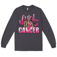 Smoke Fuck Cancer with Butterflies Long Sleeve Tee - texasbilliewilder