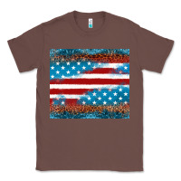 Chestnut Leopard glitter American flag tumbler Classic Tee - Neo Western