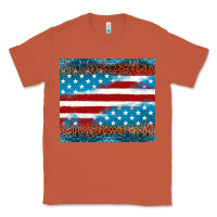 Copper Leopard glitter American flag tumbler Classic Tee - Neo Western