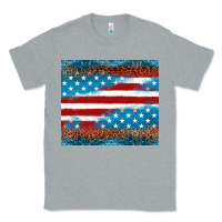 Heather Grey Leopard glitter American flag tumbler Classic Tee - Neo Western