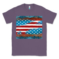 Lavender Leopard glitter American flag tumbler Classic Tee - Neo Western