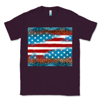 Plum Leopard glitter American flag tumbler Classic Tee - Neo Western